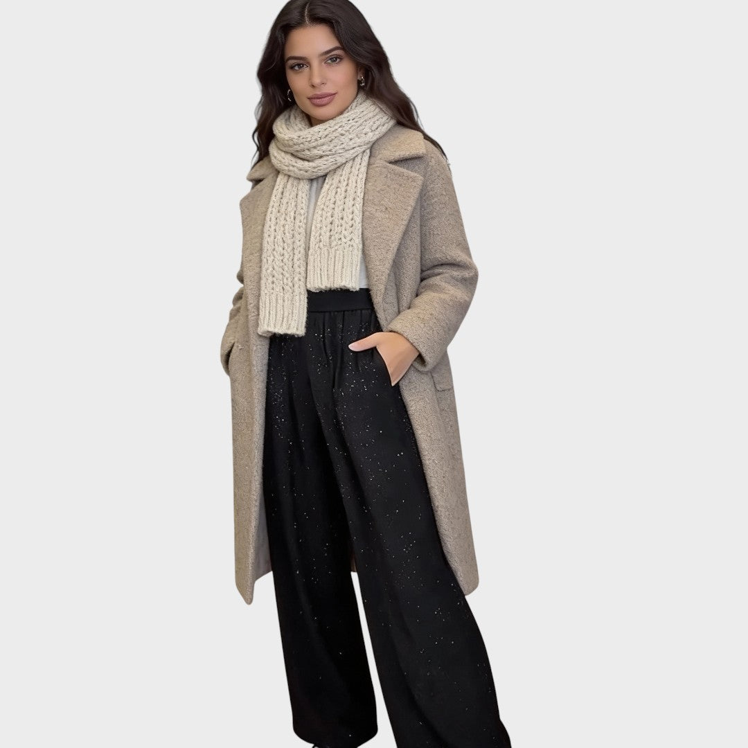 Verina | Weite, glänzende Hose