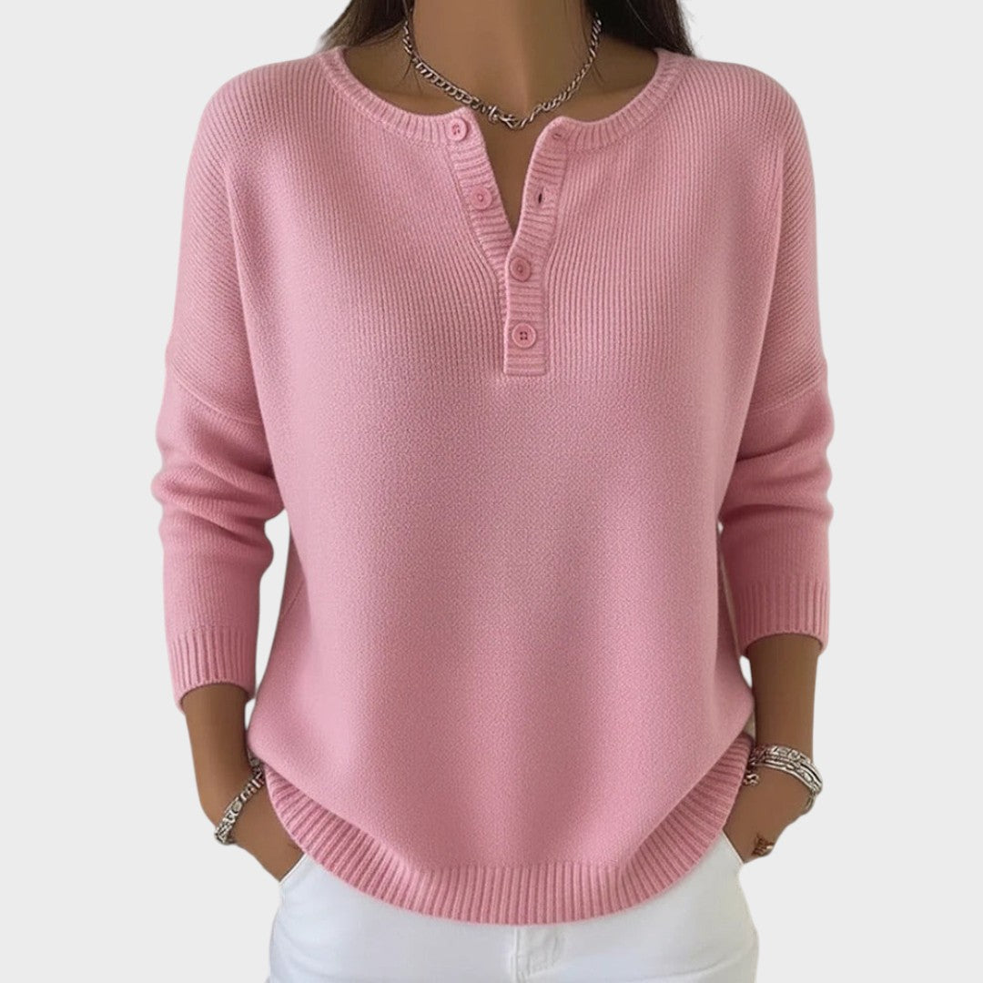 Clarisse | Strickpullover mit Knöpfen