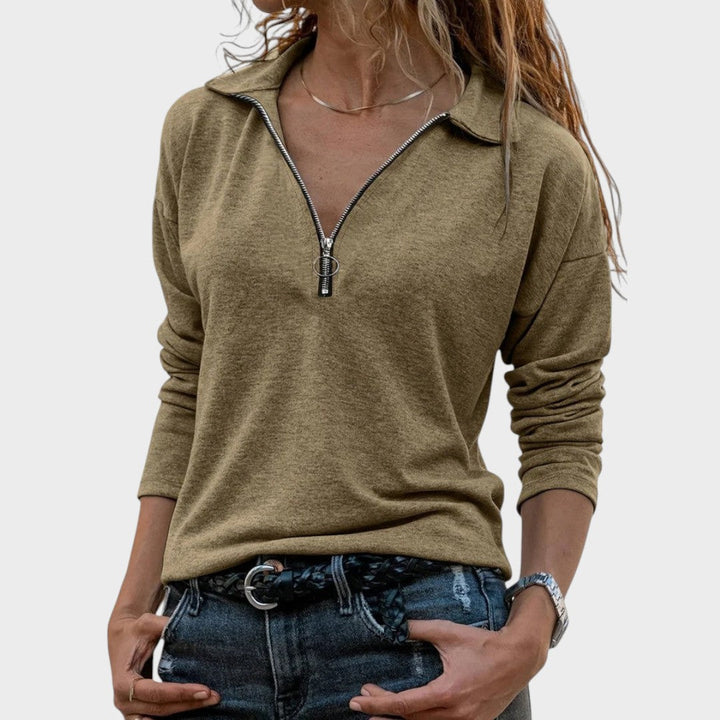 Dulce | Feinstrickpullover mit Reißverschluss