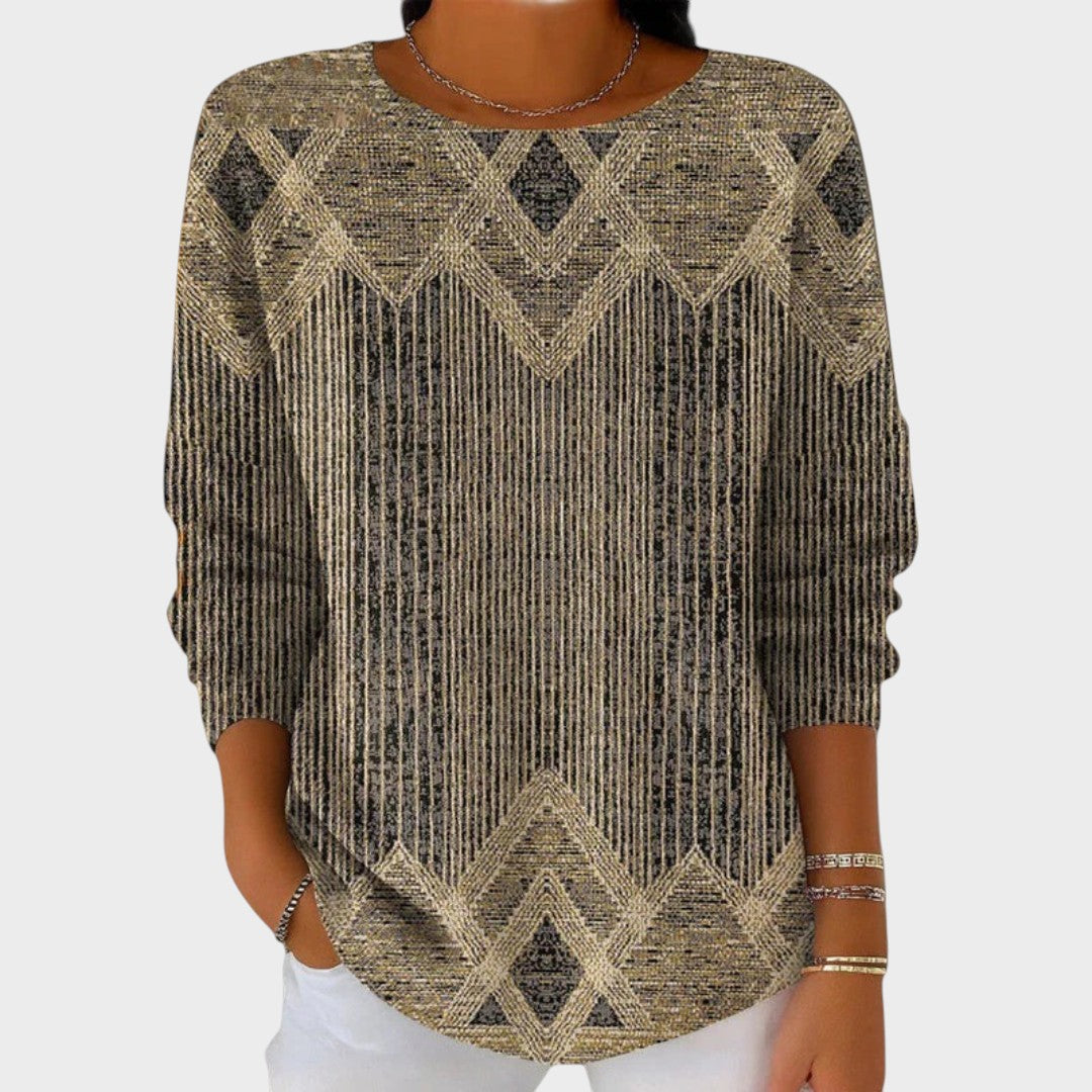 Margaret | Vintage-Bluse mit Muster