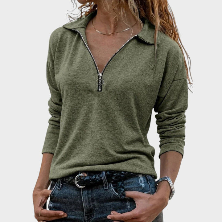 Dulce | Feinstrickpullover mit Reißverschluss