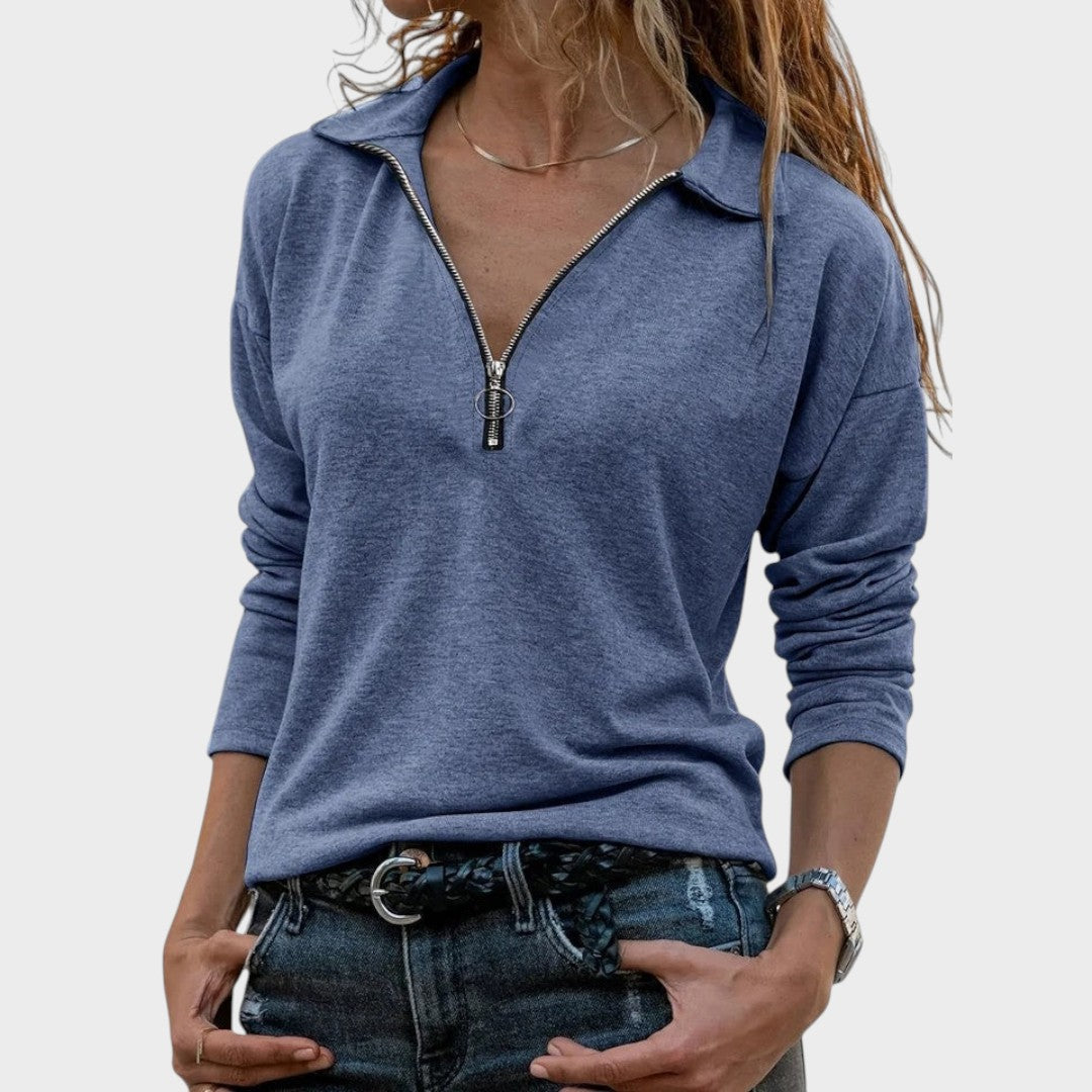 Dulce | Feinstrickpullover mit Reißverschluss