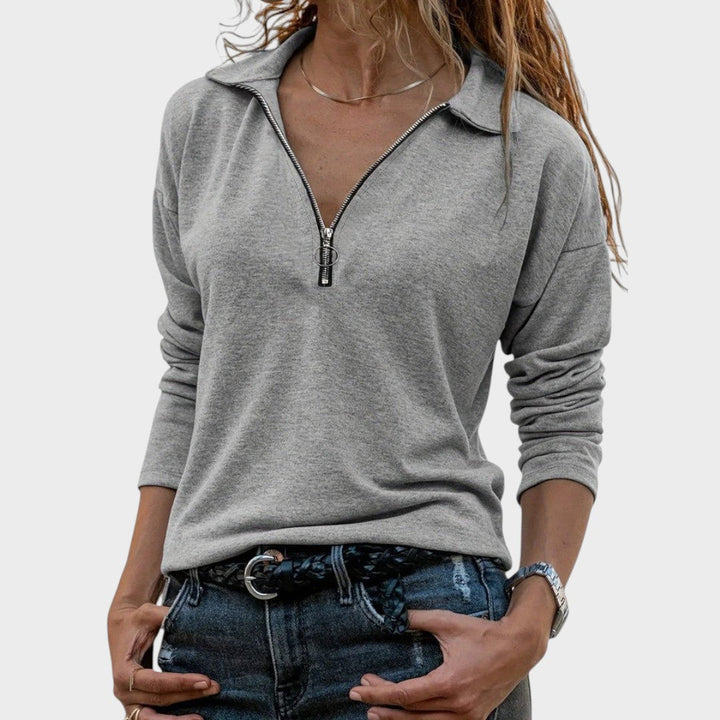 Dulce | Feinstrickpullover mit Reißverschluss