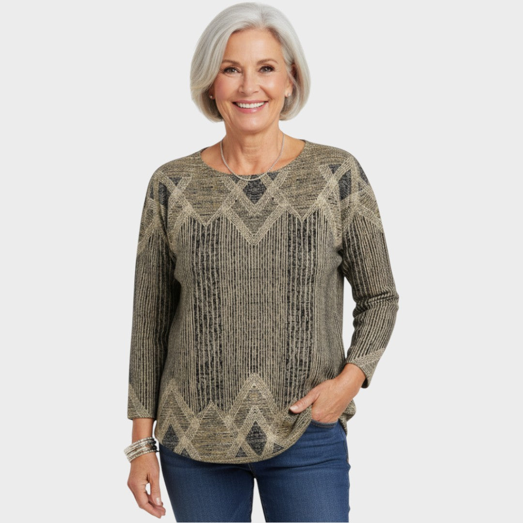 Margaret | Vintage-Bluse mit Muster