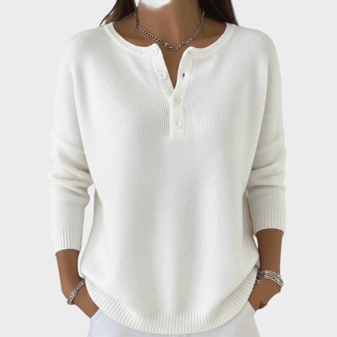 Clarisse | Strickpullover mit Knöpfen