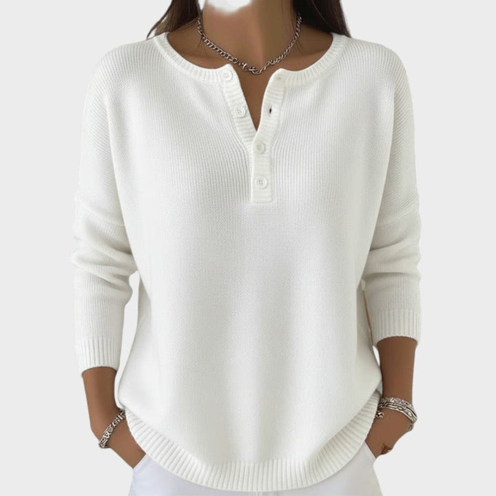 Clarisse | Strickpullover mit Knöpfen