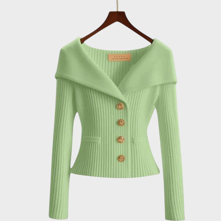 Nicole | Eleganter Rippstrick-Cardigan