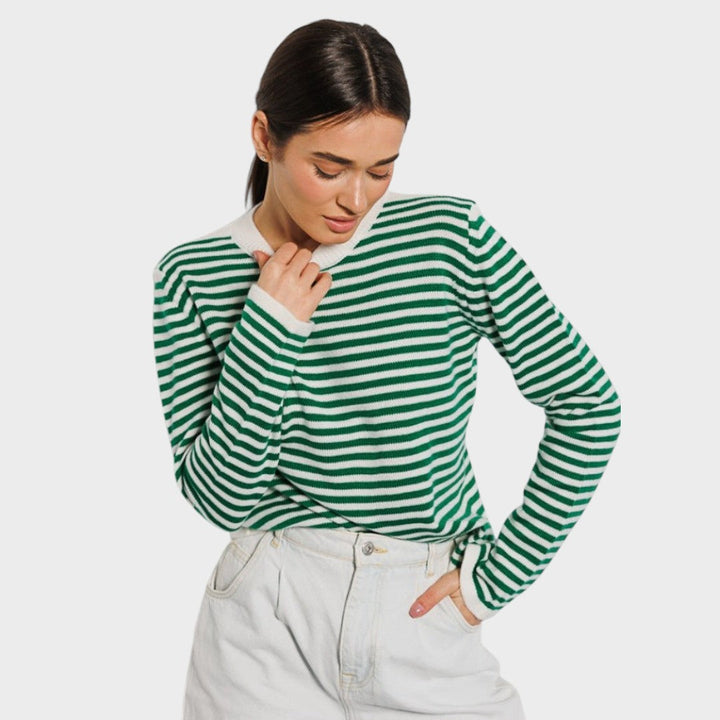 Francisca | Langärmliger gestreifter Pullover
