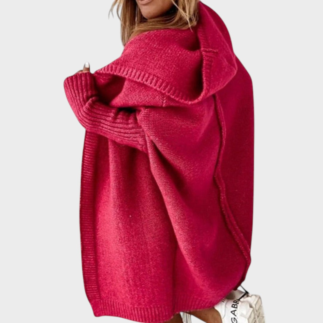 Marcela | Oversized Strickjacke mit Kapuze