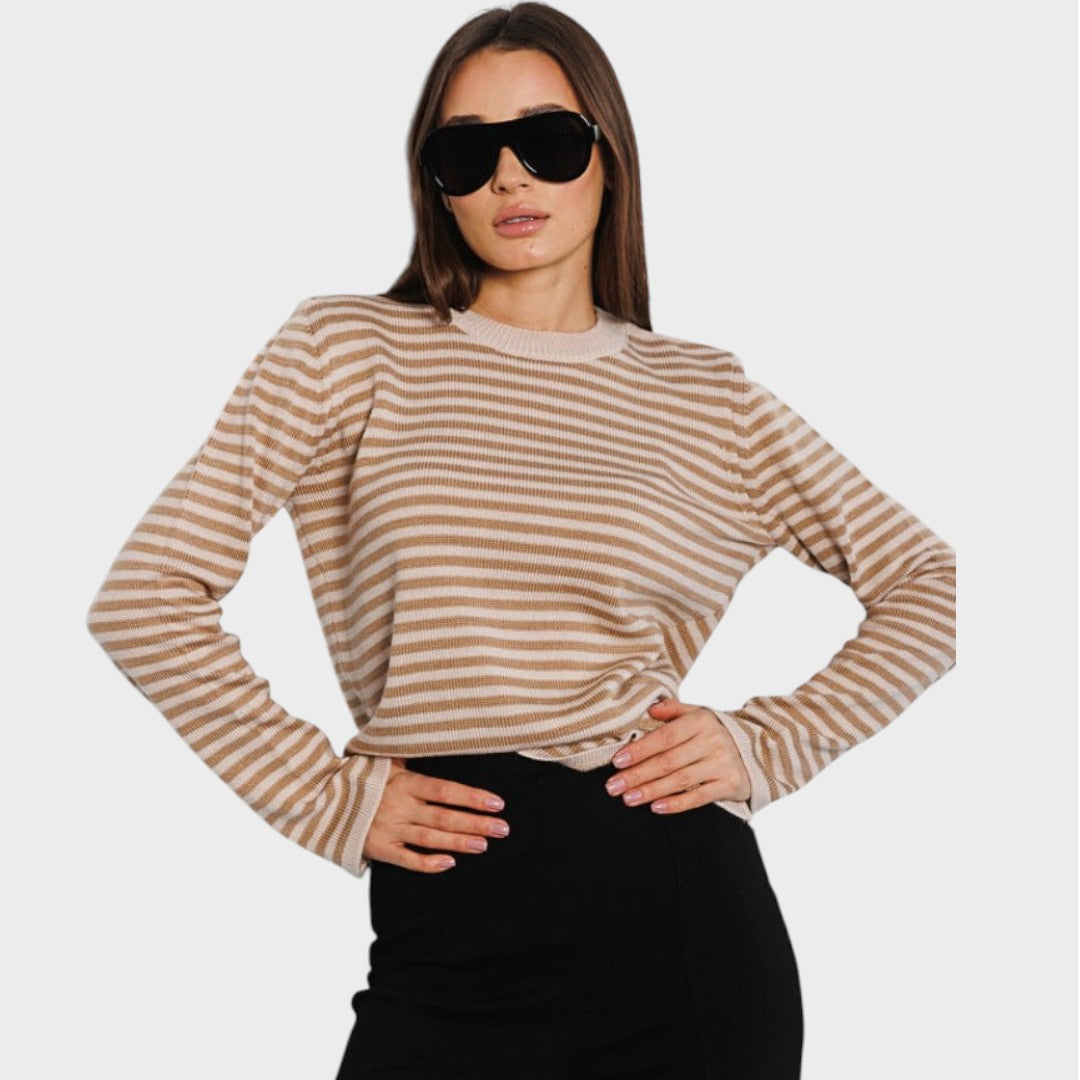 Francisca | Langärmliger gestreifter Pullover