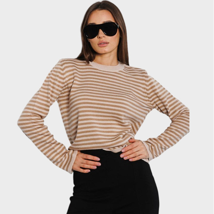 Francisca | Langärmliger gestreifter Pullover