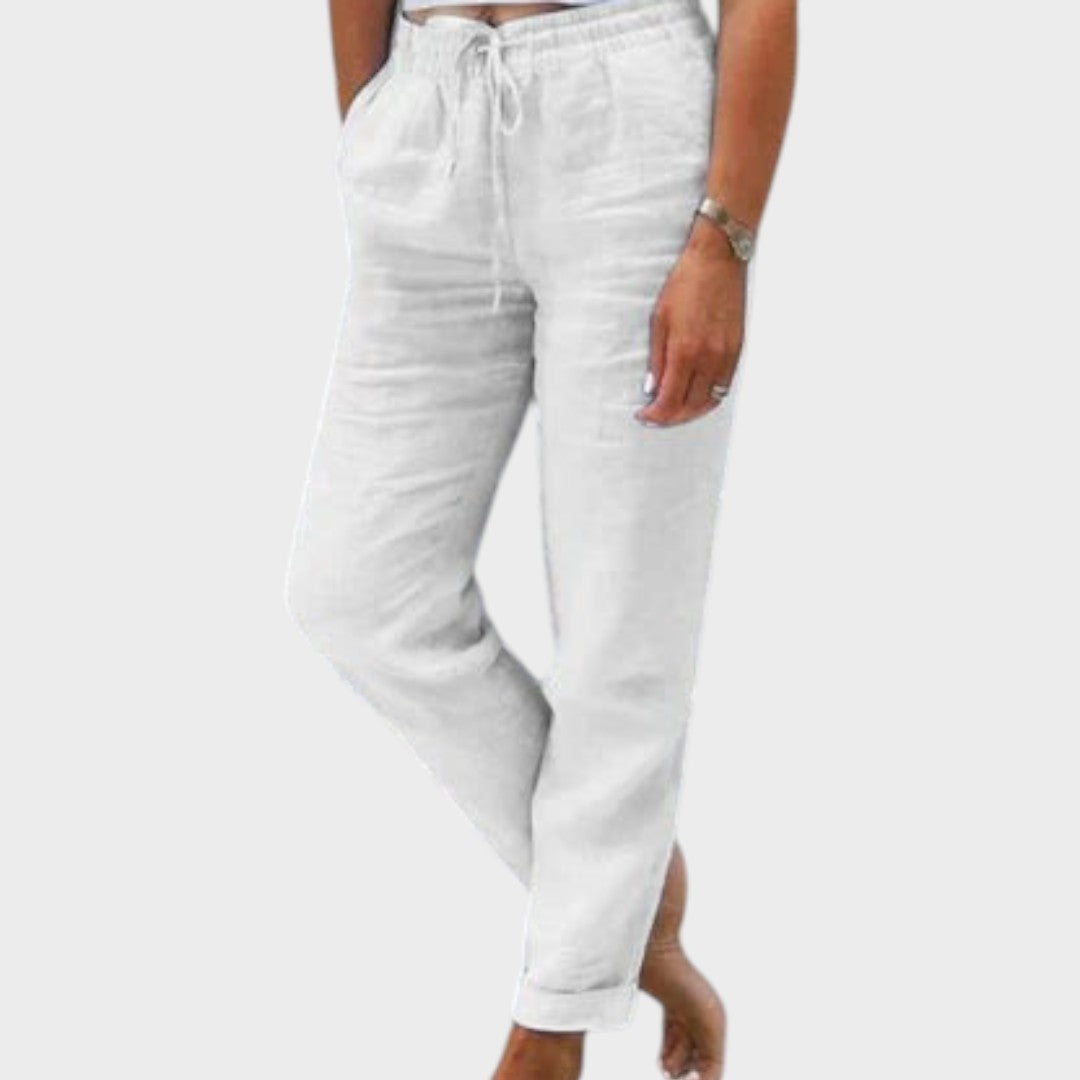 Maike | Bequeme Jogginghose in Weiß für Damen