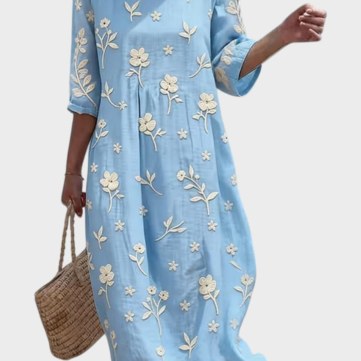 Maxine | Besticktes Mid-Sleeve Kleid