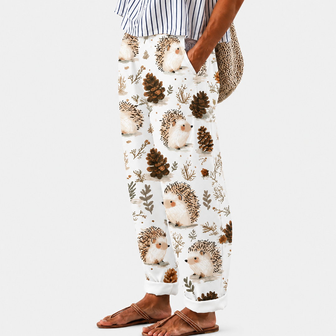 Elsbeth | Sommerhose mit Waldmotiven für Damen