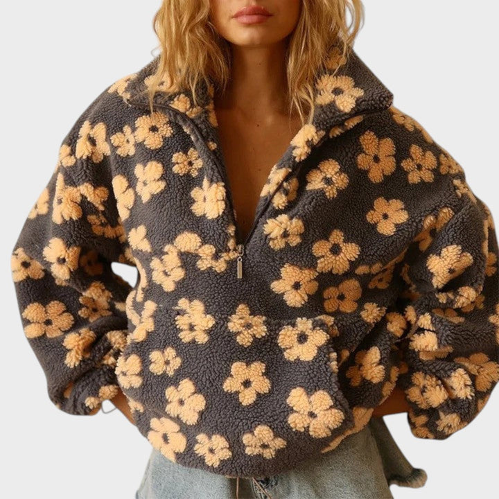 Renata | Pullover mit halbem Reißverschluss
