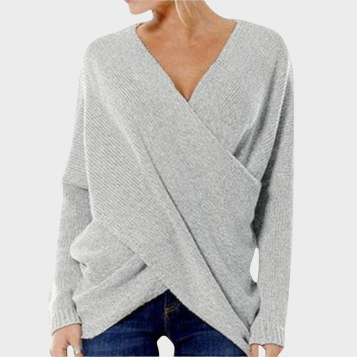 Nicole | Überkreuzter Strickpullover