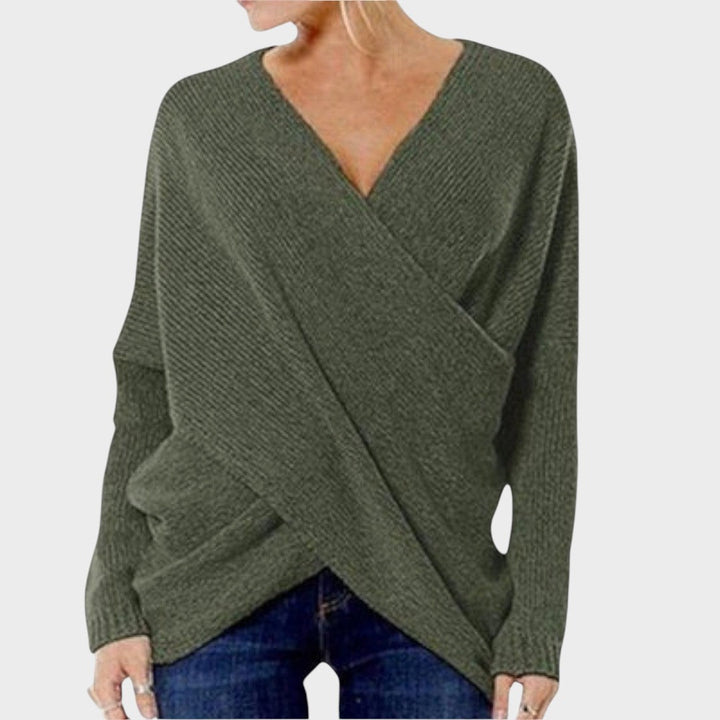 Nicole | Überkreuzter Strickpullover