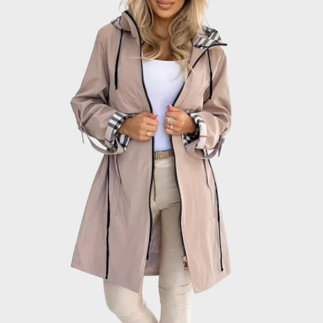 Nala | Elegante Gabardine mit Kapuze