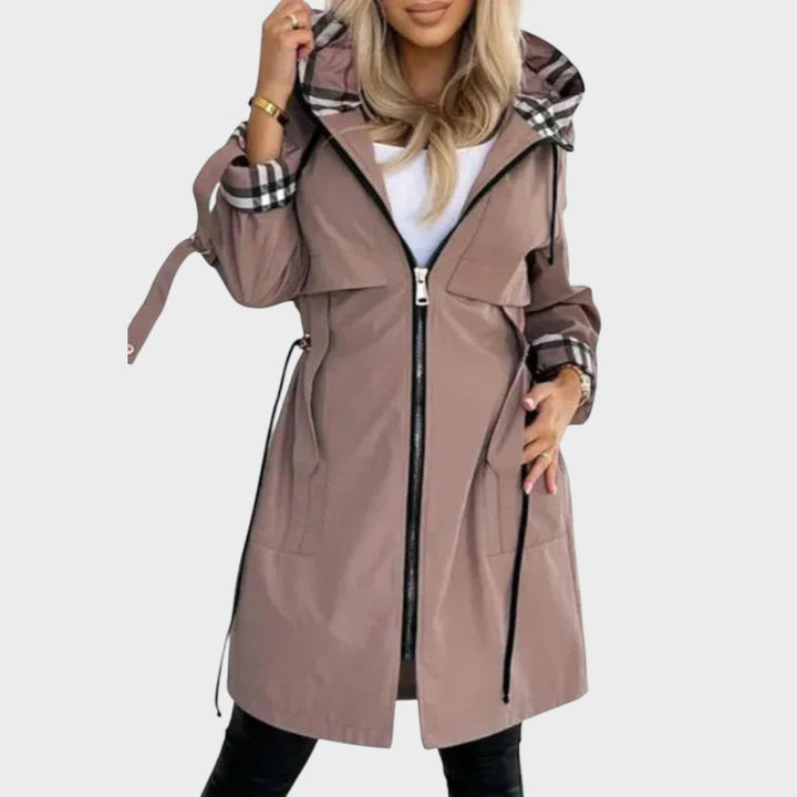 Nala | Elegante Gabardine mit Kapuze
