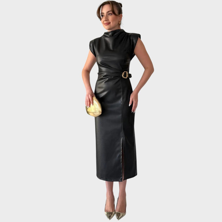 Brazella | Elegantes Wildlederkleid mit Ausschnitt