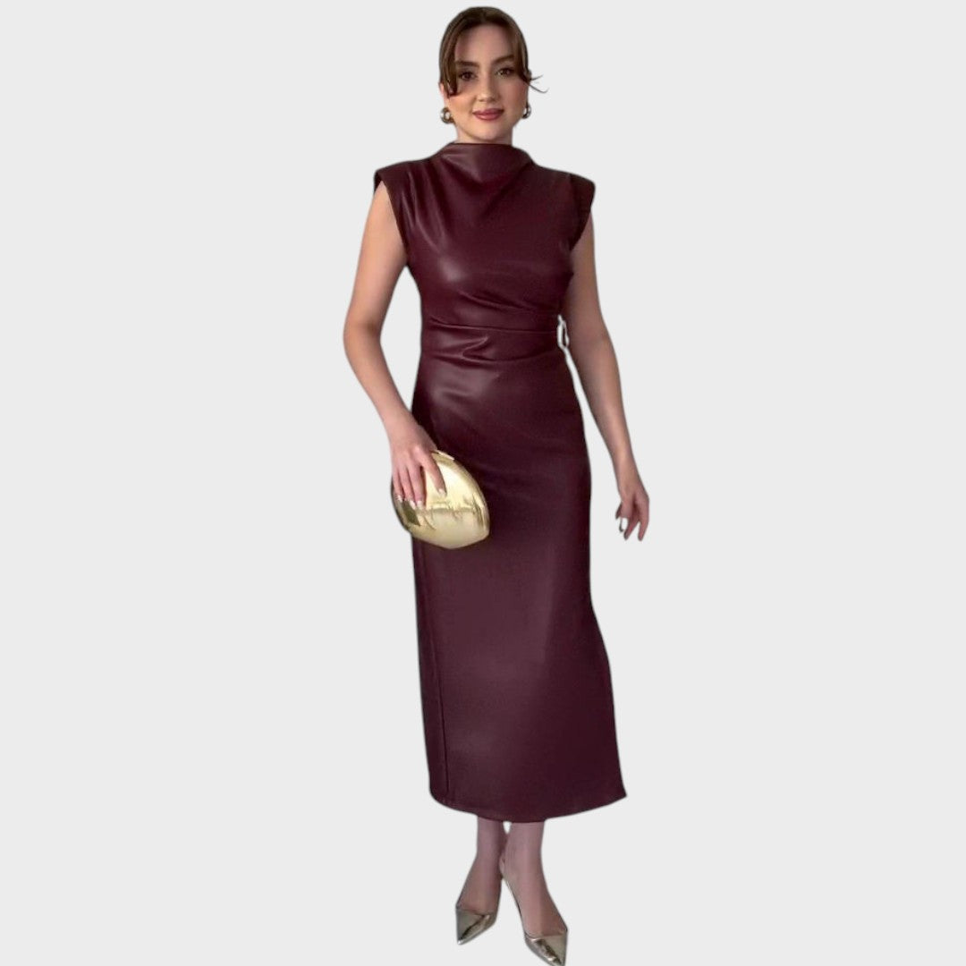 Brazella | Elegantes Wildlederkleid mit Ausschnitt