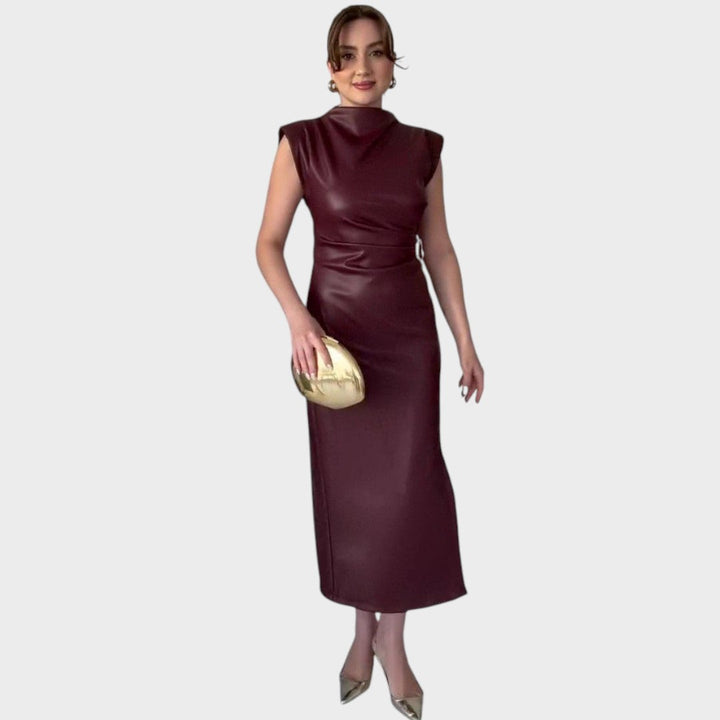 Brazella | Elegantes Wildlederkleid mit Ausschnitt
