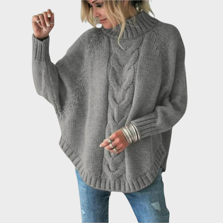 Vanessa | Strickpullover mit Zopfmuster und Kragen