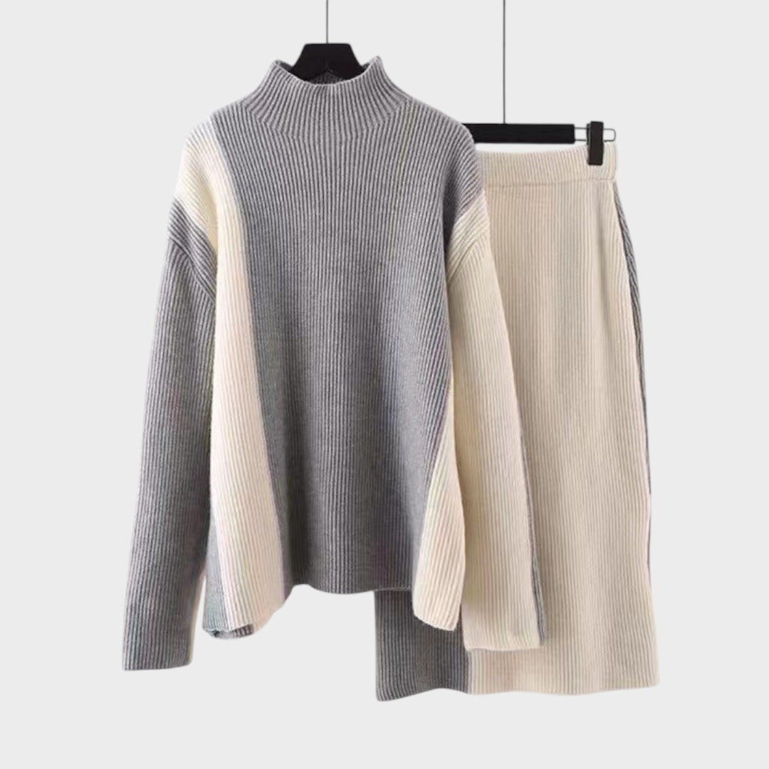 Pilar | Set aus Rock und Strickpullover