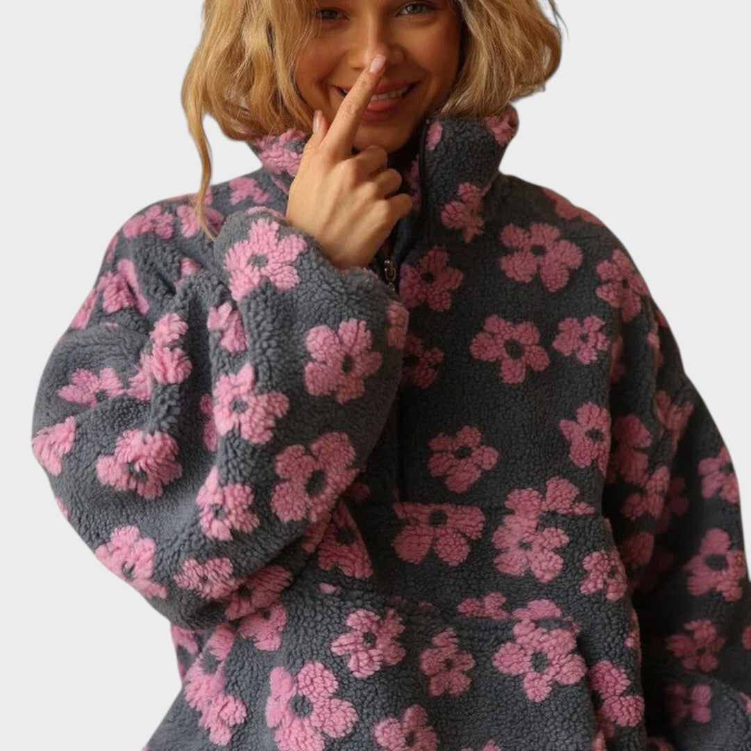 Renata | Pullover mit halbem Reißverschluss