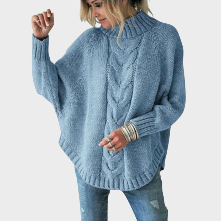 Vanessa | Strickpullover mit Zopfmuster und Kragen