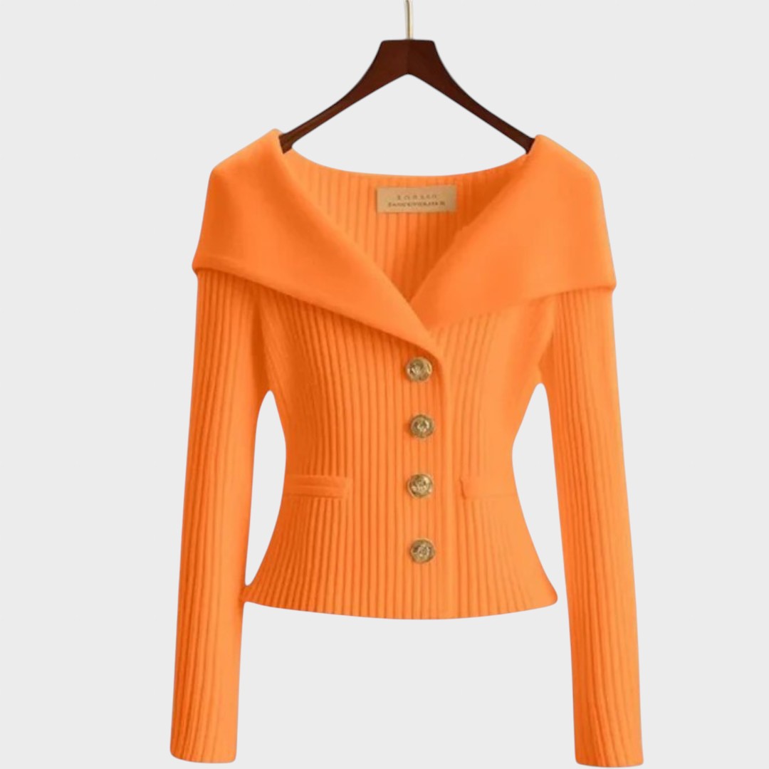 Nicole | Eleganter Rippstrick-Cardigan