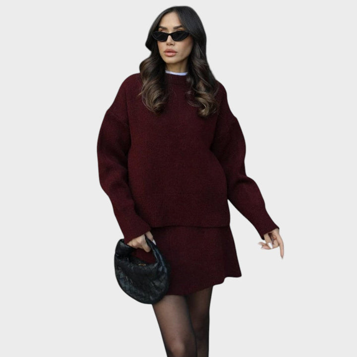 Lara | Strickrock und Pullover Set
