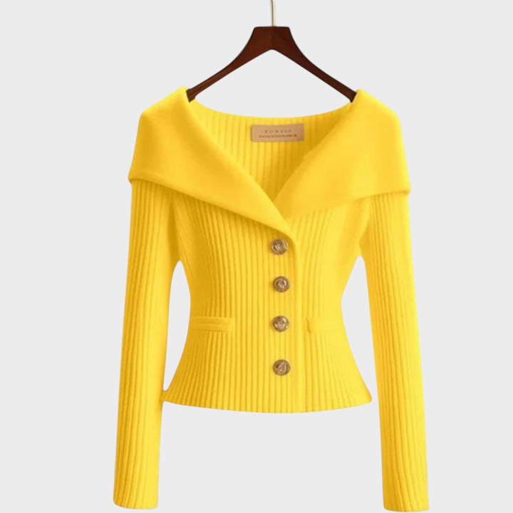 Nicole | Eleganter Rippstrick-Cardigan