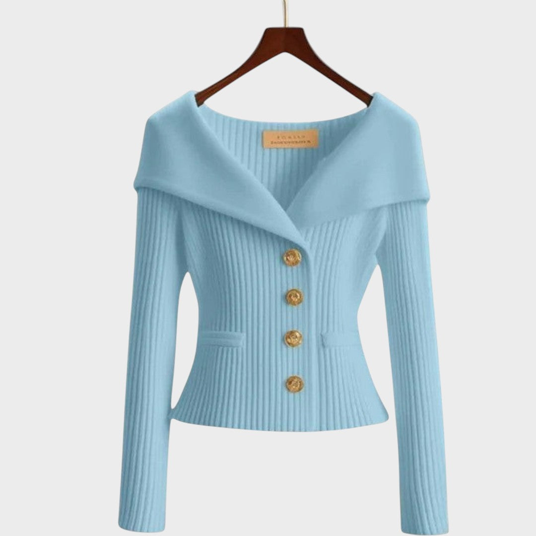 Nicole | Eleganter Rippstrick-Cardigan