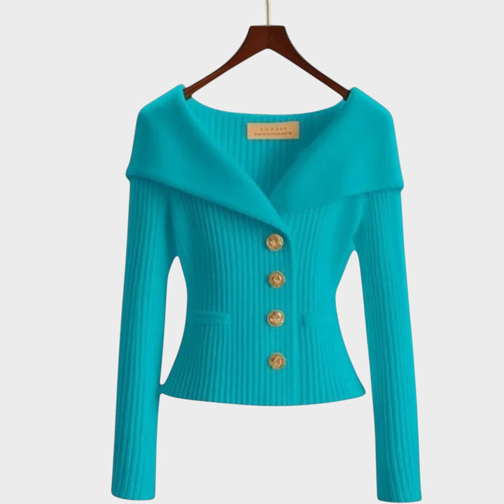Nicole | Eleganter Rippstrick-Cardigan