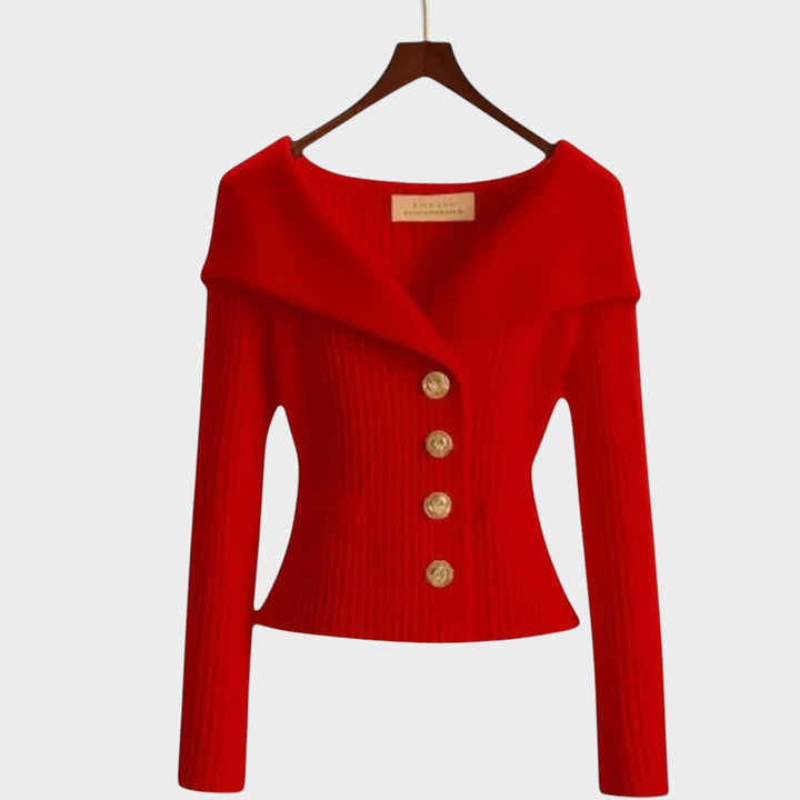 Nicole | Eleganter Rippstrick-Cardigan