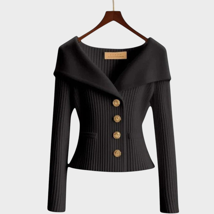Nicole | Eleganter Rippstrick-Cardigan