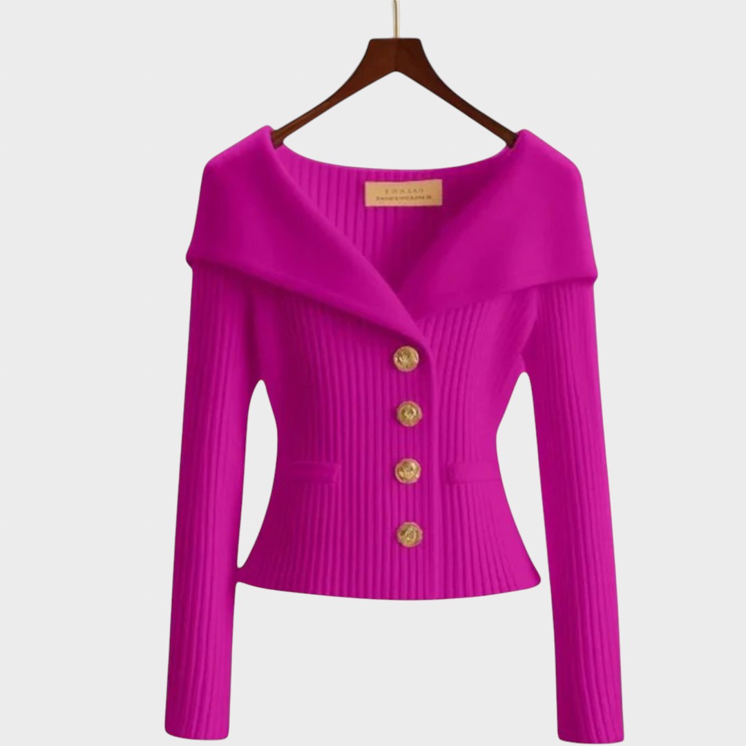 Nicole | Eleganter Rippstrick-Cardigan