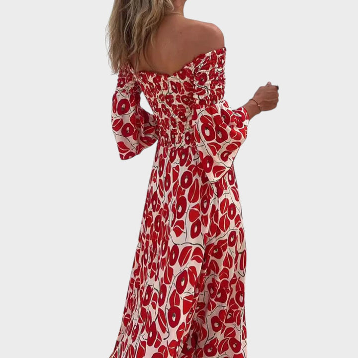 Veri | Off-Shoulder Kleid mit elastischem Bund