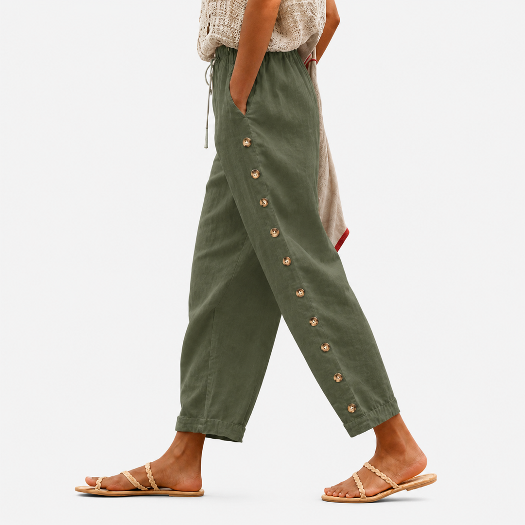 Gerda | Sommerhose in Olivgrün für Damen