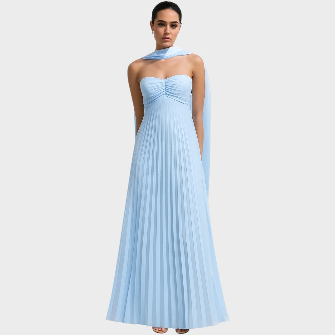 Rosalía | Strapless Faltenkleid