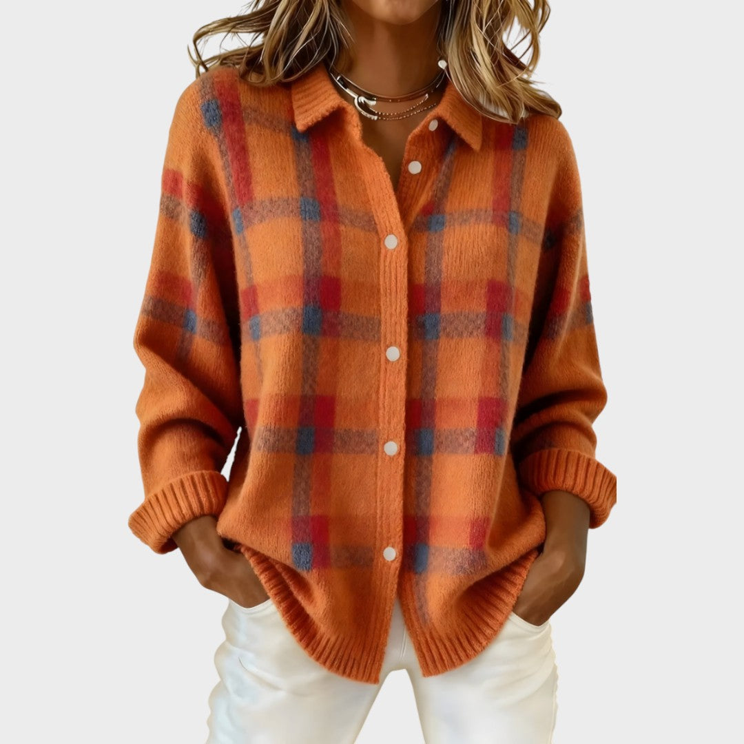 Rocío | Karo-Strickjacke