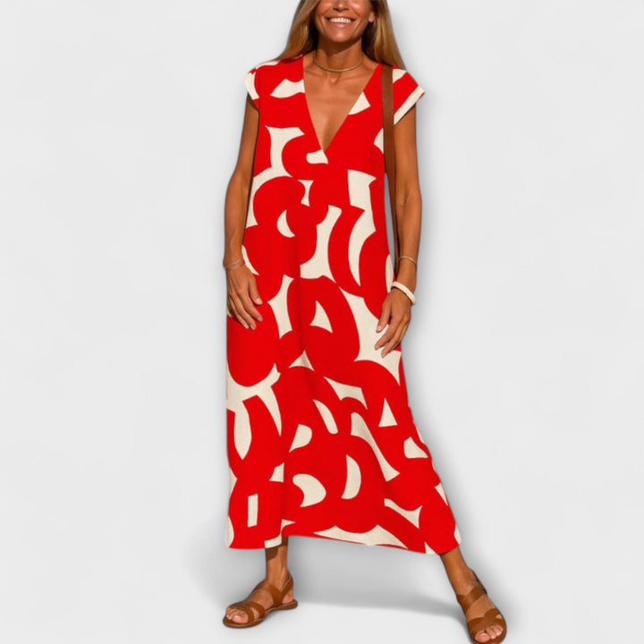 Linae | Lagana Kleid mit V-Ausschnitt