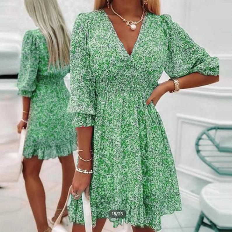 Thessalien | Elegantes Floral Maxi-Kleid