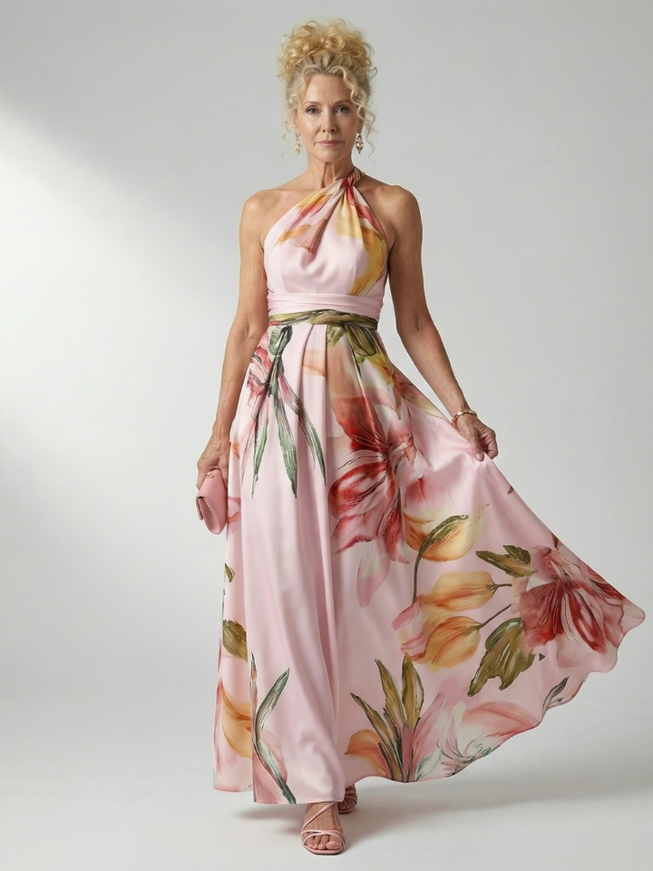 Amiel | Leichtes florales Maxikleid