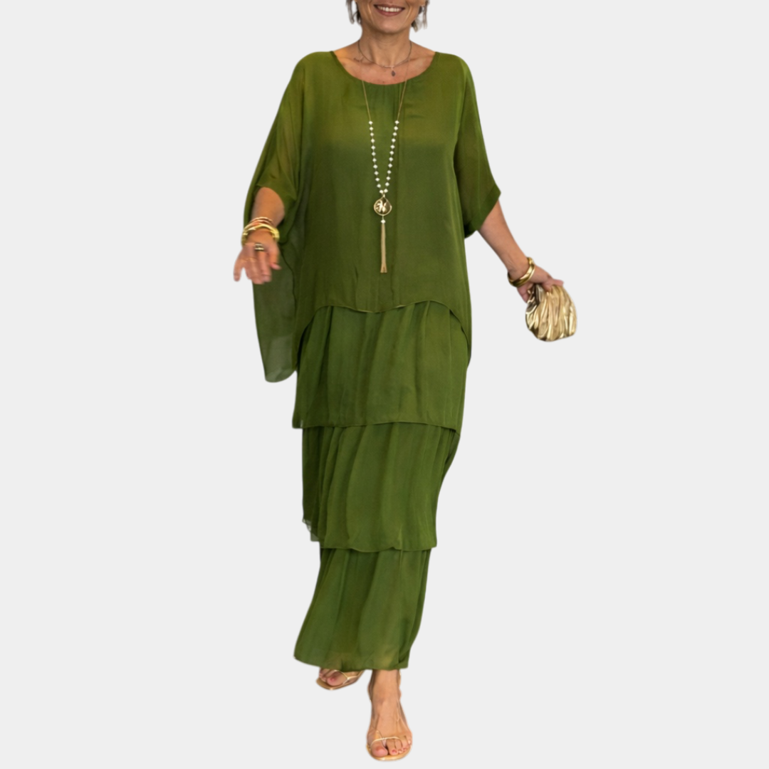 Agnès | Elegantes Fluid Maxi-Kleid
