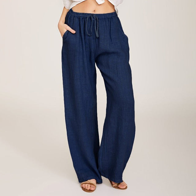 Rosemarie | Sommerhose in Blau- und Grautönen