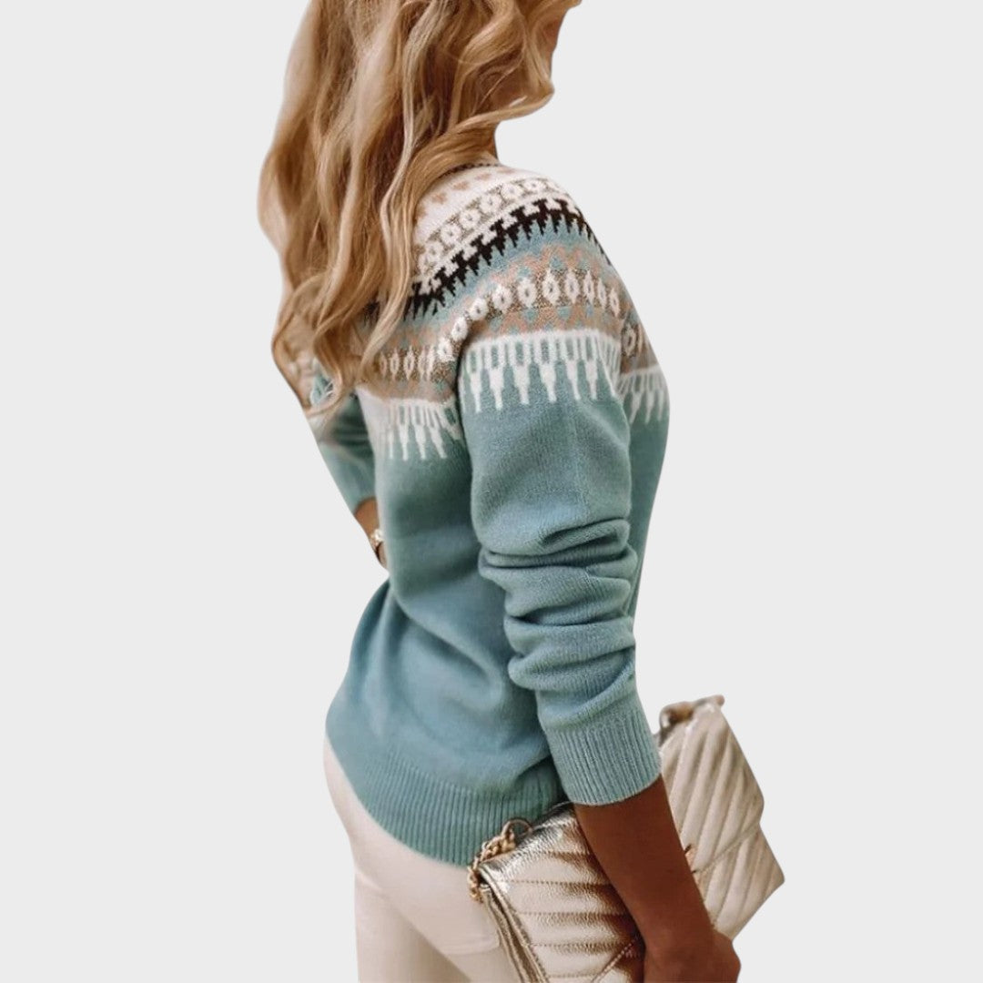 Gemma | Strukturierter Rundhals-Pullover
