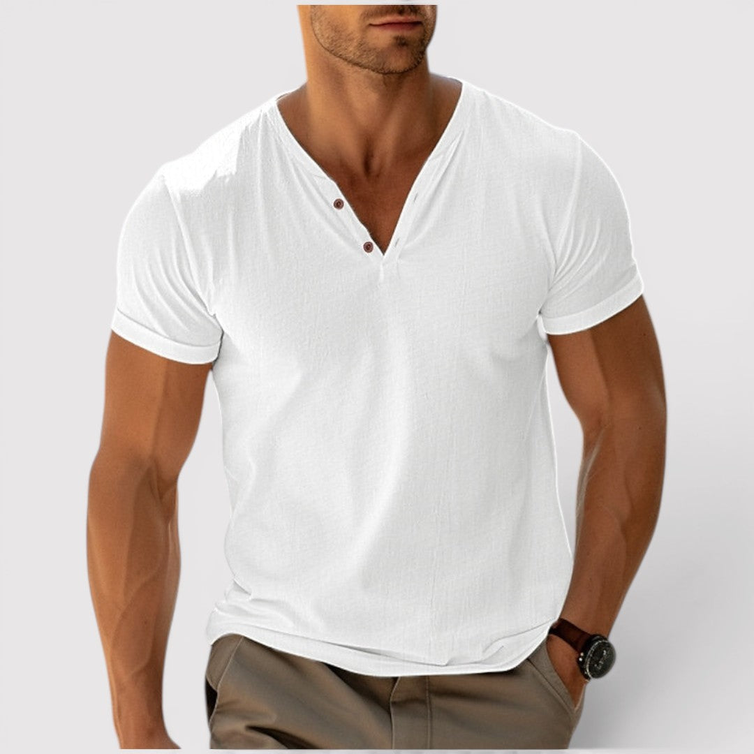 Stefan™ | Leichtes T-Shirt mit V-Ausschnitt