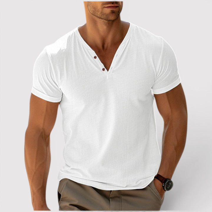 Stefan™ | Leichtes T-Shirt mit V-Ausschnitt